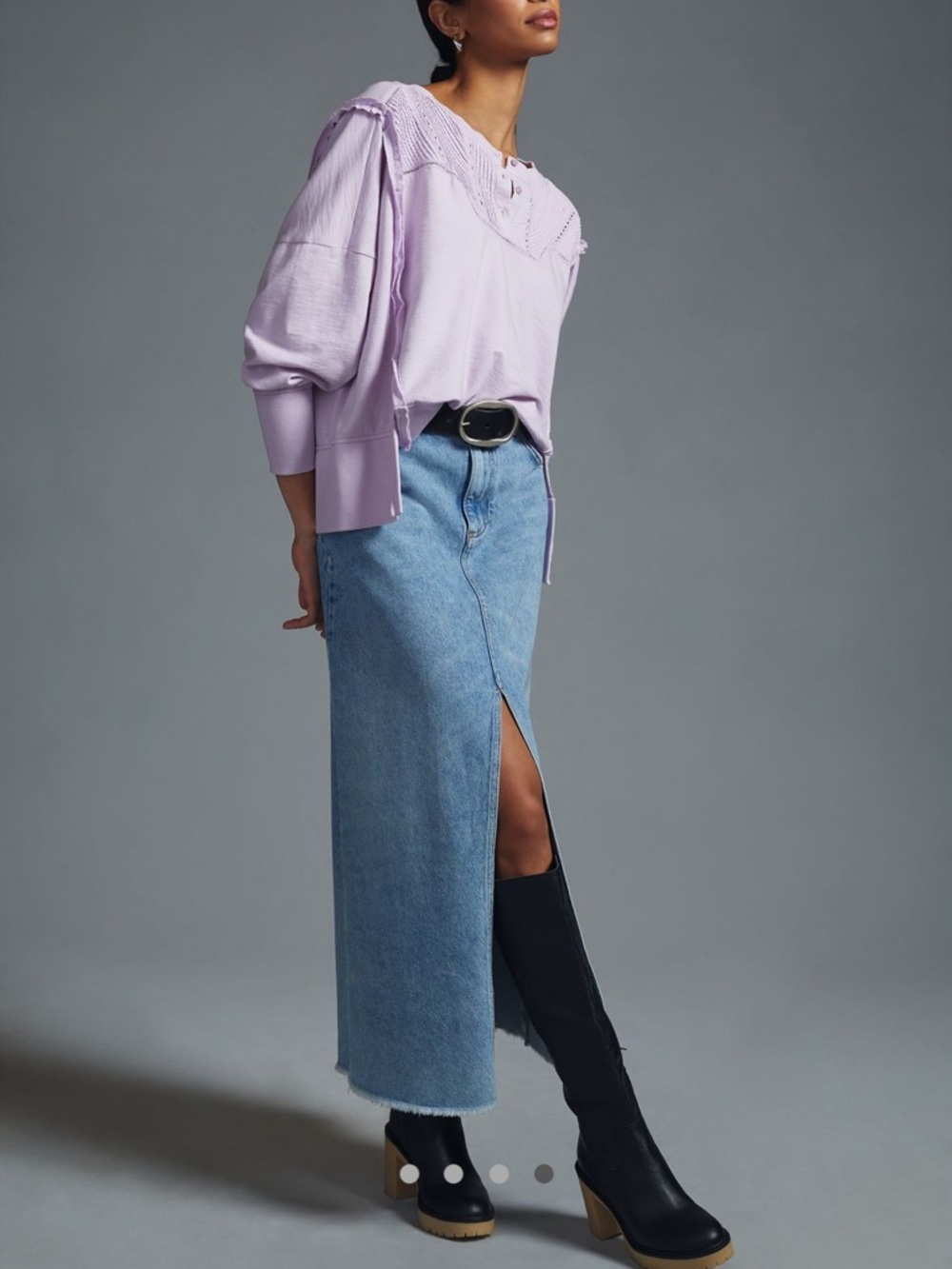 Anthropologie Pilcro Pintuck Sweatshirt - Picture 5 of 12